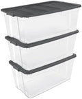Sterilite Modular Stacker Box with Latching Lid, 200 Quart, 3-Pack by Sterilite