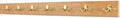 Cherry Coat Rack with Solid Brass Double Style Hooks (Natural, 36" x 3.5 with 7 hooks) by PEG+AND+RAIL