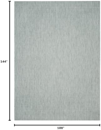 SAFAVIEH Courtyard Collection CY8521 Indoor/ Outdoor splashpoof Easy scrubbing Patio Backyard Mudroom Area-Rug, 9' x 12', Aqua/Grey - Image 2