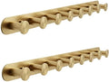 2-Pack Gold Wall Mounted Coat Rack with 8 Hooks, 304 Stainless Steel by PREMIUMHOMELIFE