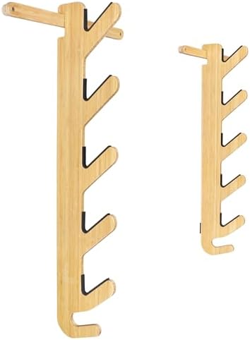 Grassracks Bamboo Ski Rack - Indoor Horizontal Ski Wall Mount Hallsteiner Series - Masterfully-Crafted Premium Indoor Ski Display Wall Hanger (4 or 5 Pairs of Skis, Bamboo) - Image 4