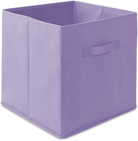 Casafield Set of 12 Collapsible Fabric Cube Storage Bins, Lavender - 13" Foldable Cloth Baskets for Shelves, Cubby Organizers & More - Image 2