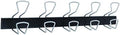 Alba Modern Wall/Door Mounted Coat Hanger with 5 Double Silver Wire Hooks, 30-Inch, Black by ALBA
