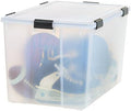 IRIS USA 156 Qt Storage Bins with Gasket Lids, Clear/Black by IRISUSA