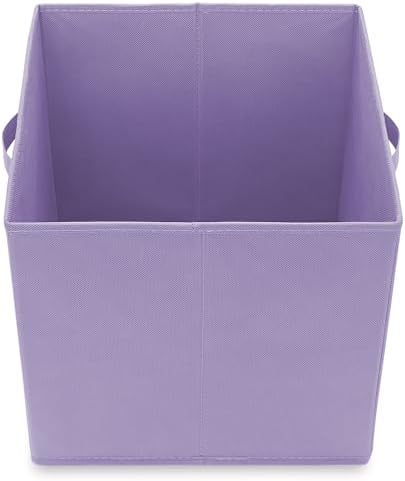 Casafield Set of 12 Collapsible Fabric Cube Storage Bins, Lavender - 13" Foldable Cloth Baskets for Shelves, Cubby Organizers & More - Image 4