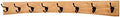 Oak Curved Back Wall Mounted Coat Rack - Bronze Hooks - Made in The USA (Natural, 41" x 4.5" - 8 Hooks) by PEG+AND+RAIL