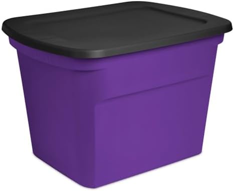Sterilite Tote, Plastic Storage Bins with Snap Lids, 18 Gallon, 8-Pack - Image 2