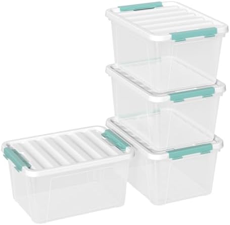 4-Pack 20 Quart Storage Bins with Lid, Clear - Image 7