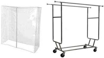 Only Hangers Vinyl Cover for the Double Rail Rolling Clothing Rack, Heavy Duty (Rack not included) by Only+Hangers