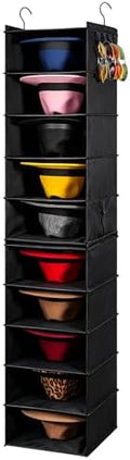LADYBRO Oxford Cloth Hat Rack for Closet, Storage or Display, Black, Large by LADYBRO