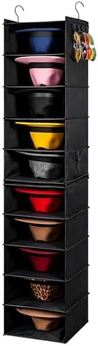 LADYBRO Oxford Cloth Hat Rack for Closet, Storage or Display, Black, Large by LADYBRO