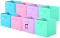 ShellKingdom Storage Bins, Foldable Fabric Storage Cubes, 8 Pack, 4 Colors by ShellKingdom