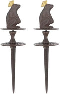 BestNest Esschert Cast Iron Frog Prince Garden Hose Guides, 2 Pack by BestNest