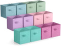 Sorbus Fabric Storage Cubes, 12 Pack (13 Inch, Multi Pastels 2) by Sorbus