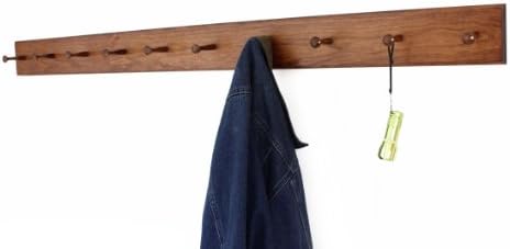 Cherry Shaker Peg Rack 4.5" Extra Wide (Mahogany, 58" x 4.5 with 10 pegs) - Image 2