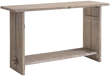 Alaterre Bethel Rustic Solid Wood Entryway Console Table, Driftwood - Image 4