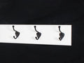 White Wall Mounted Coat Rack with Bronze Hooks 4.5" Ultra Wide (15" x 4.5" with 3 Hooks) by PEG+AND+RAIL