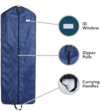 Covermates Garment Bag Set for Closet Storage and Travel, 24"W x 54"L, Blue - Image 5