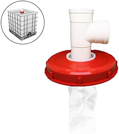 JUTTA 165/245mm IBC Tank Lid Nylon Washable with Lid and Vent Hole for Rainwater Tank IBC Ton Barrel Cover Cap With Nylon Filter for Home and Garden (Red 245mm vertical) - Image 2