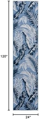 SAFAVIEH Washable Rug Outdoor Cabana Collection - 2' x 10' Runner, Black & Grey, Non-Shedding & Easy to Clean, Ideal for Patio, Backyard, Mudroom (CBN452H) - Image 2