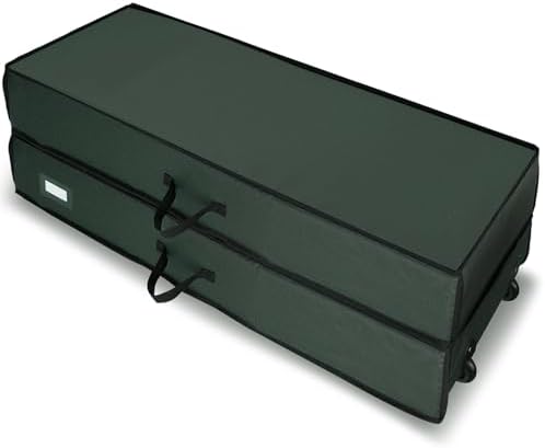 Hearth & Harbor Holiday Storage with Extra 2 PC of Christmas Storage Bins and Ribbon Storage Organizer - Fade Resistant Wrapping Paper Storage Containers with Wheels Fits Up to 30 Rolls of 40" Length - Image 7