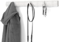 Umbra Flip Coat Rack, Wall Mount 8-Hook, Space Saving, White/Nickel by Umbra