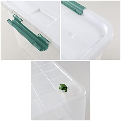 85 Qt Clear Plastic Storage Bins with Latching Lids, 4-Pack - Image 3