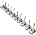 Dseap Coat Rack Wall Mount - 38” Long 10-Tri-Hooks Heavy Duty Coat Hanger Rail Wall Hooks for Hanging Coats Hats Clothing Clothes Purse Mudroom Entryway, Chromed by Dseap