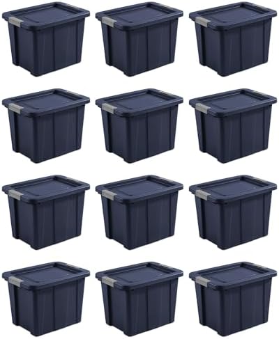 Sterilite Latching Tuff1 Tote Containers w/Lids, 18 Gallon, 12-Pack by Sterilite