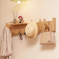 Wall Mounted Piano Key Hanger | Flip Style Hook | Entrance Wall Art Hook, Made of Oak Wood (3 Times Painted, 4 Times Polished) (Fence Beech, 10Hooks) by FleiSleep