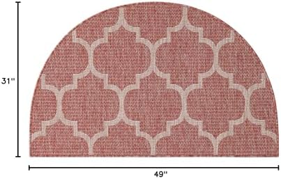 Unique Loom Outdoor Trellis Collection Area Rug (2' 7" x 4' 1" Hearth Rust Red/Ivory) - Image 2