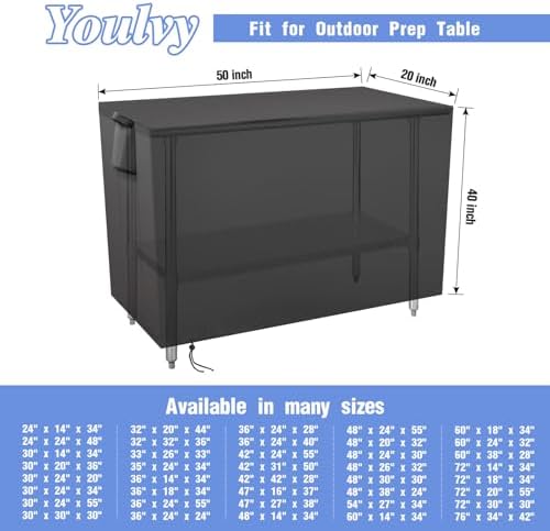Outdoor Prep Table Cover/Stainless Steel Table Cover, 50x20x40 Inch - Image 3