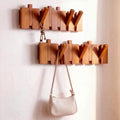 Youyole 2 Pcs 6 Hook Wooden Coat Hooks Mid Century Modern Wall Mounted Folding Coat Rack Hanger with Hooks Heavy Duty Flip Down Piano Hat Rack for Hanging Coats Hats Home by Ajaredlulu