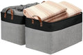 DULLEMELO Extra Large Storage Basket 22X15, 70L Foldable Fabric Toys Baskets Organizer Bins, Black&Grey by DULLEMELO