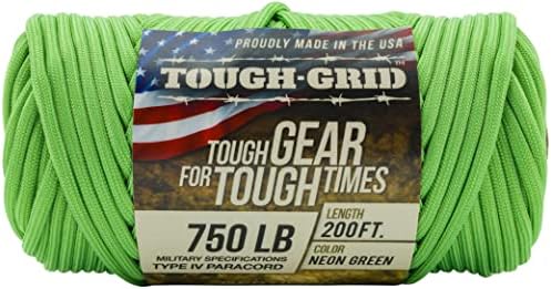 TOUGH-GRID 750 Paracord, 100% Nylon, Made in USA, Type IV Mil-Spec Cord - Image 3