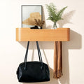 Coat Rack Wall Mount with Shelf Entryway Shelf Modern Key Holder Hanger Wall Shelves with Hidden Hooks for Hanging Towels Coats Hats Bags for Hallway Bathroom Bedroom(Oak, 4 Hooks) by FURNAWAY