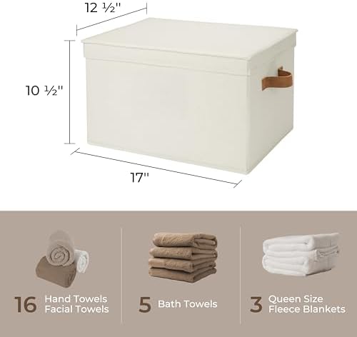 StorageWorks Fabric Storage Bins with Lids, Closet Storage Bins - Image 6