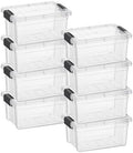 Superio 3.4 Quart Clear Plastic Storage Boxes with Lids, Stackable Organizer Containers, BPA-Free Storage Bins for Home, Office, School & Dorm, 8 Pack by Superio