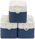 16x12x12 In Foldable Fabric Large Storage Bins with Handle 3 Pack by VQRTEXAStorageBasket