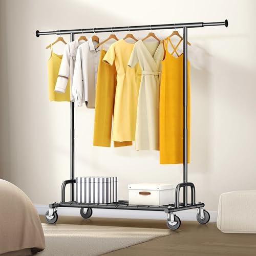 HOKEEPER Clothes Rack Collapsible Clothing Rack Capacity 525LBS Black - Image 5