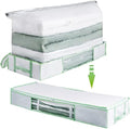TAILI Under Bed Comforters Storage Container, Save 80% Space, Large Capacity Foldable Under Bed Storage Box for Quilts Pillow Blankets Linen, , 41" x 17.7" x 6", Jumbo Comforters Vacuum Storage Bag by TAILI