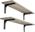 DINZI LVJ Long Wall Shelves, 31.5Inch Wooden Wall Mounted Shelves, Set of 2 by DINZILVJ