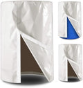 3 Piece 55 Gallon Drum Cover 24 x 36 Inch 55 Gallon Water Barrel Covers Outdoor Waterproof Rain Snow Water Storage Bucket Lid Protective Hook/loop Closure Anti Dust (White) by Hubeii