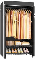 ULIFHOME H5C Clothes Rack with Cover, Covered Clothing Rack Heavy Duty by UlifHome