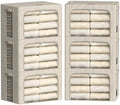 FHSQX 6 Pack Clothes Storage Bins with Metal Frame,Beige, 22L by FHSQX