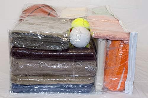Set of 10 Clear Vinyl Zippered Storage Bags 24 x 20 x 11 Inch - Image 3