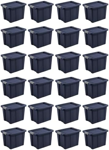 Sterilite Latching Tuff1 Tote Containers w/Lids, 18 Gallon, 24-Pack by Sterilite