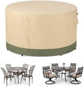 BPS Waterproof Patio Table and Chairs Cover, 600D Anti-UV Outdoor Dining Furniture Set Cover with Air Vent and Storage for Patio Round Sectional Set, 120''Dia x 32''H by AocieLLC