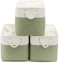 16x12x12 In Foldable Fabric Large Storage Bins with Handle 3 Pack by VQRTEXAStorageBasket