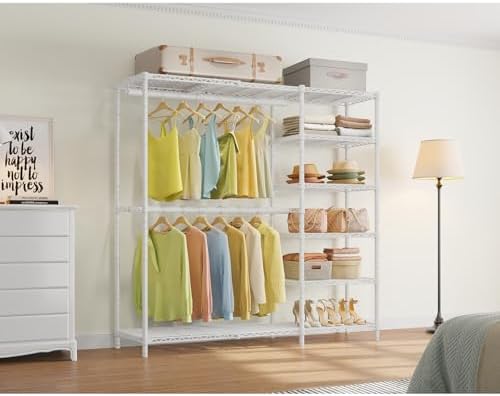 VIPEK X2 Plus Expandable Heavy Duty Clothes Rack, Closet System White - Image 3
